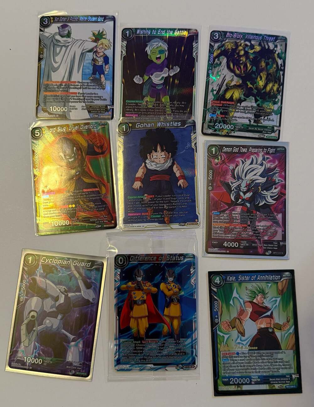 Dragon Ball Super Card Game Lot of 9 Holo Foil Cards